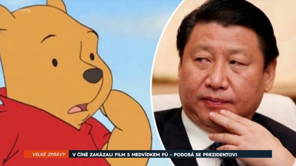 8.8. 2018 VELKÉ ZPRÁVY: V ČÍNĚ ZAKÁZALI FILM S MEDVÍDKEM PÚ – PODOBÁ SE PREZIDENTOVI
